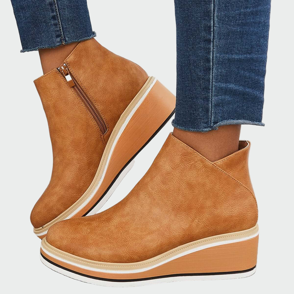 Blanka - Skórzane botki ortopedyczne