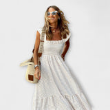 Sprawdzona maxi sukienka z falbanami