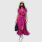 Julia | Elegancka sukienka midi z dekoltem V