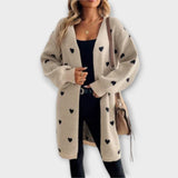 Julia - Kardigan w wzór serc