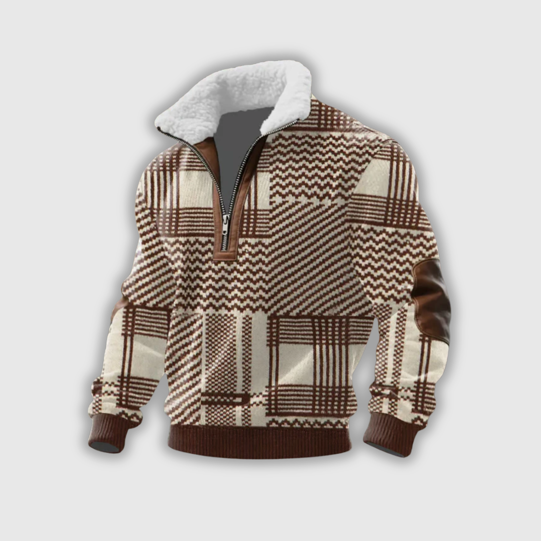 Etienne – Fleece golf z zamkiem i wysokim kołnierzem