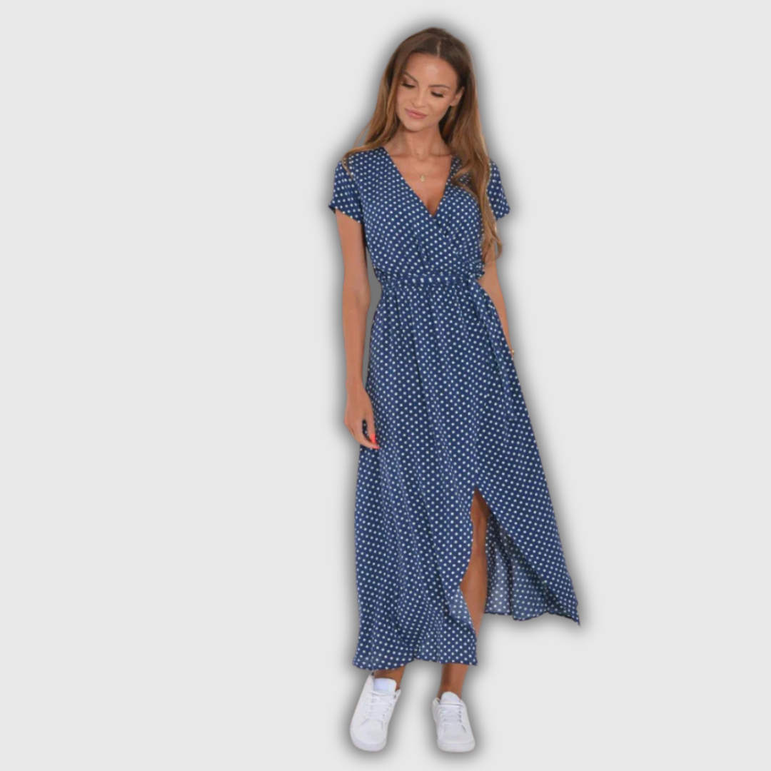 Julia | Elegancka sukienka midi z dekoltem V