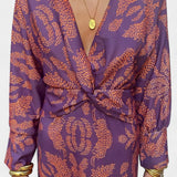 Sukienka Ema Maxi z dekoltem V i przednim węzłem