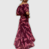 Florendra | Długa sukienka maxi w kwiaty z dekoltem V