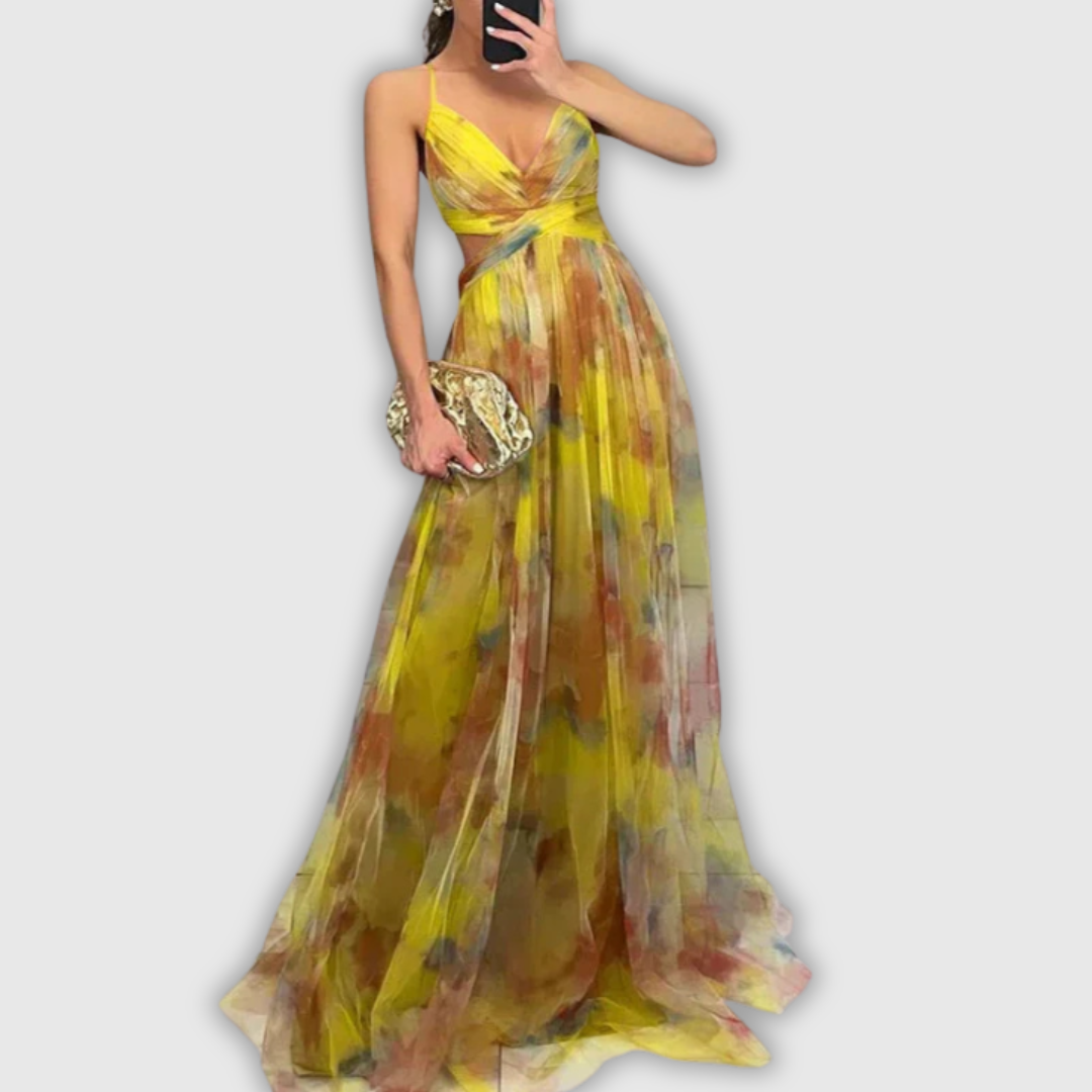 Madeline | Długa sukienka maxi w kwiaty