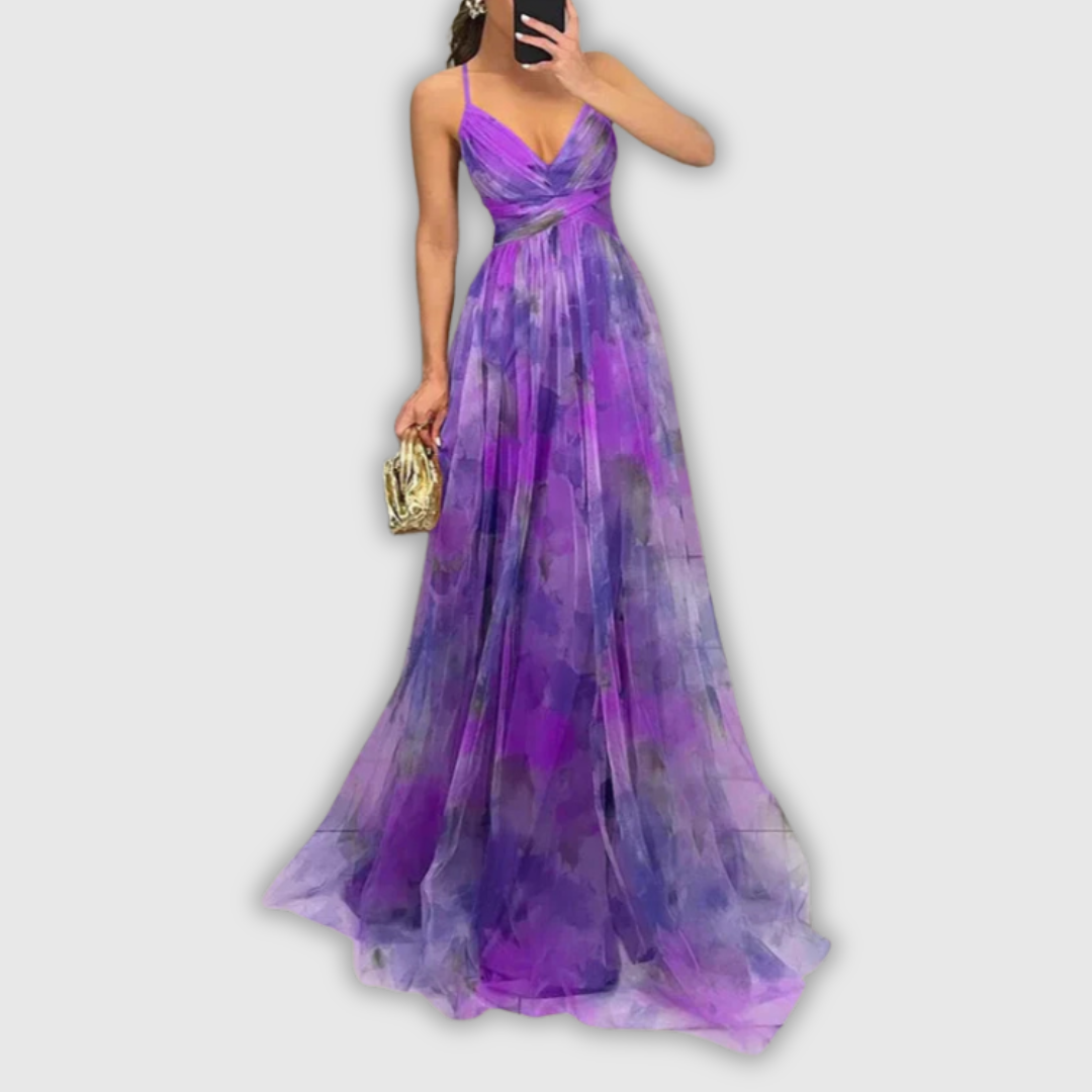 Madeline | Długa sukienka maxi w kwiaty