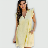 Livia | Koronkowa sukienka z falbanami