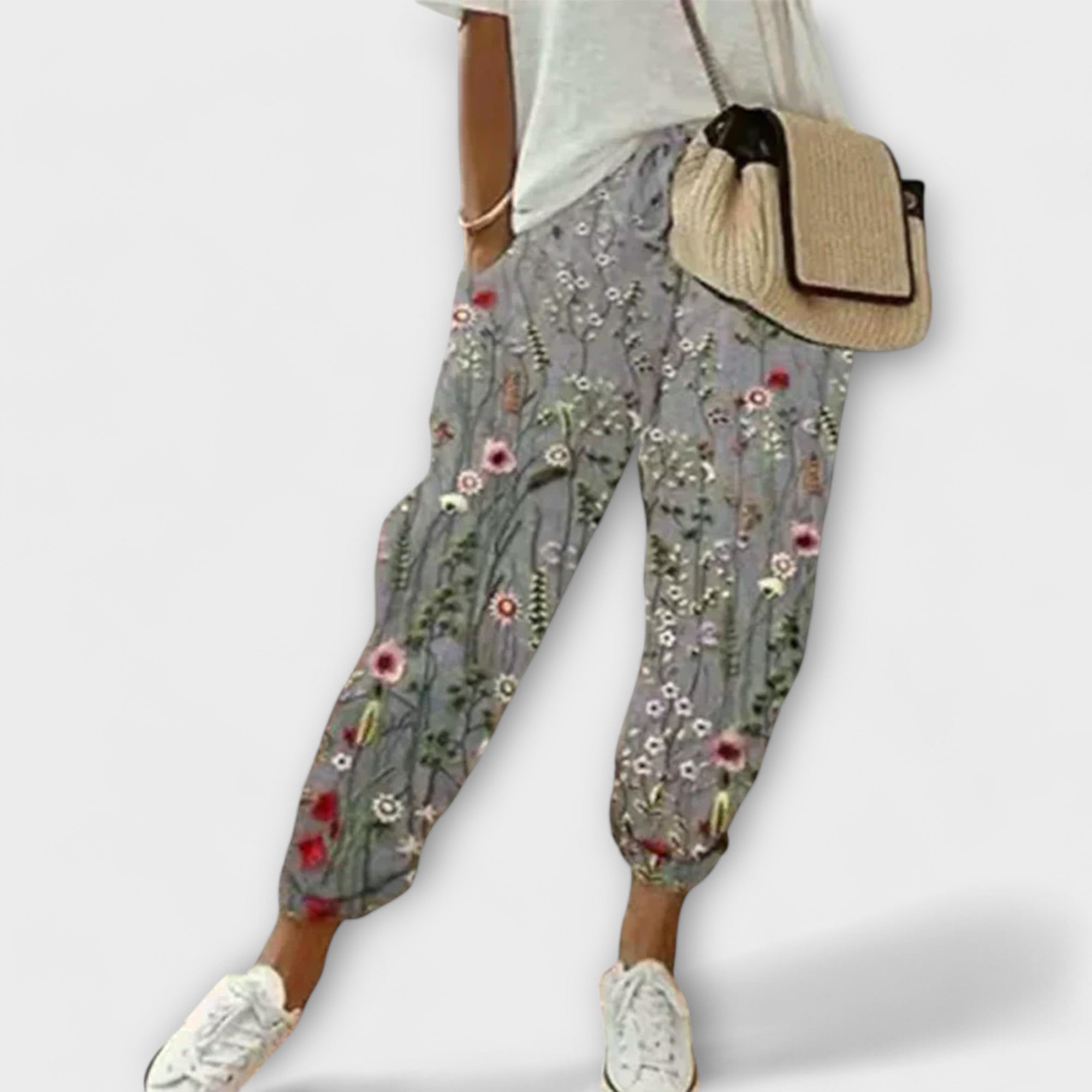 Marieta - Wygodne spodnie z bawełny i lnu