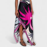 Ewelina | Zestaw halter top z asymetryczną spódnicą midi