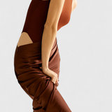 Sukienka Leona Maxi z Cienkimi Ramiączkami i Wydłużonym Sylwetką