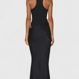 Sukienka Leona Maxi z Cienkimi Ramiączkami i Wydłużonym Sylwetką