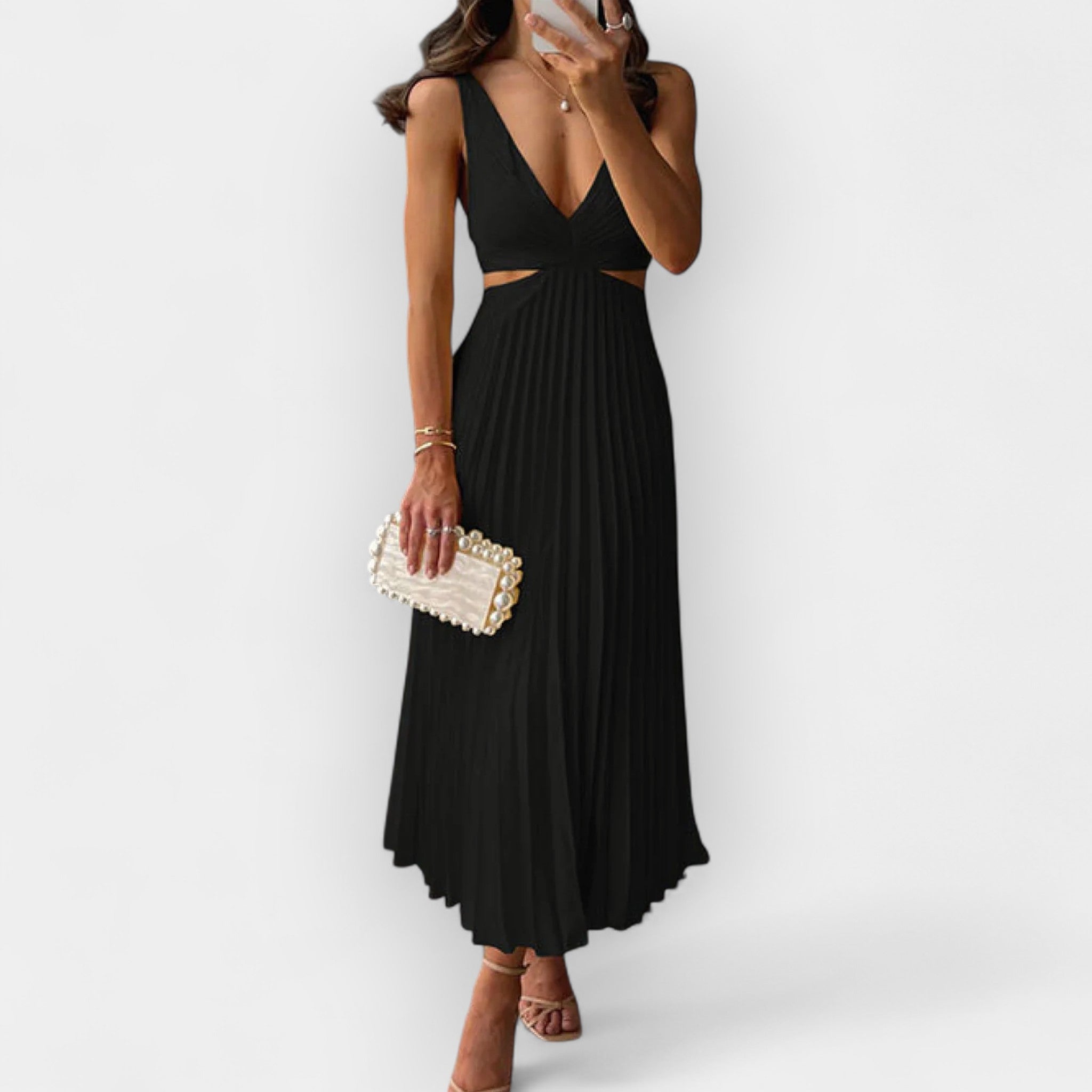 Sukienka midi z satyny