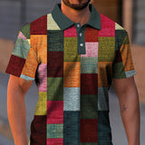 Wzorzysta koszulka polo dla mężczyzn