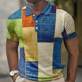 Wzorzysta koszulka polo dla mężczyzn