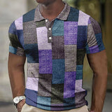 Wzorzysta koszulka polo dla mężczyzn