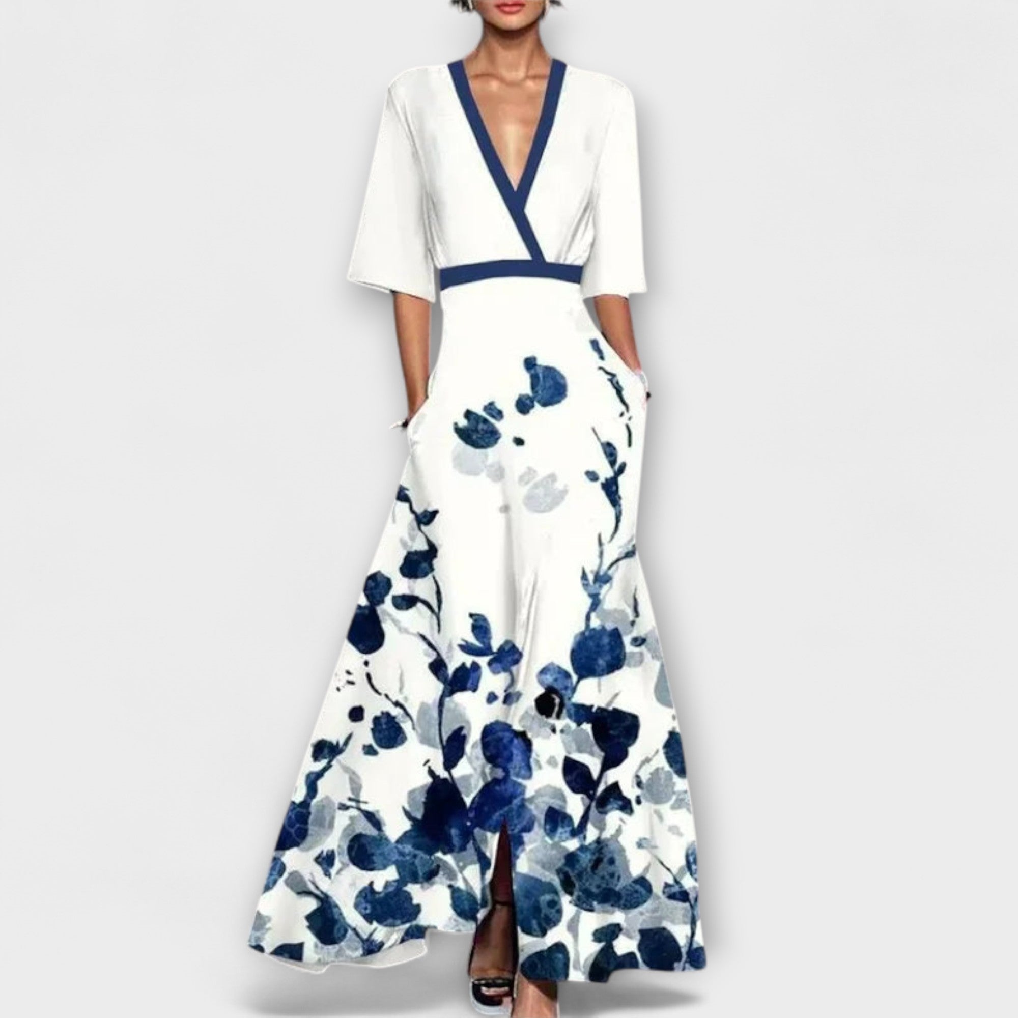 Alma - Elegancki design rękawów sukienki damskiej